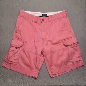 Polo Ralph Lauren Shorts 36 Pink Red Cargo Chino Utility Pockets Summer Casual